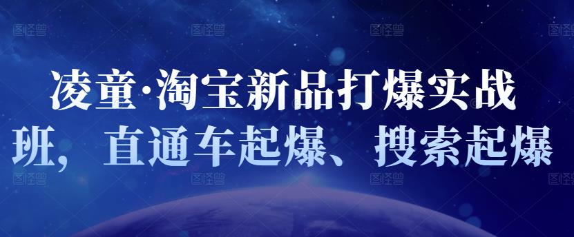 凌童·淘寶新品打爆實戰班，直通車起爆、搜索起爆