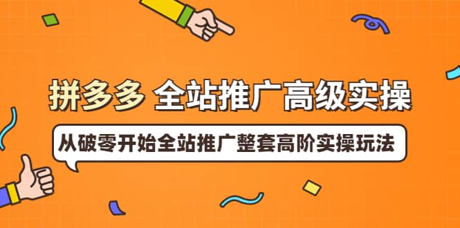 拼多多全站推廣高級實操：從破零開始全站推廣整套高階實操玩法