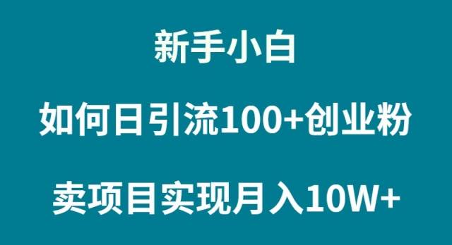 新手小白如何通過賣項目實現月入10W+