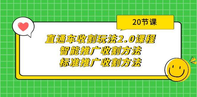 直通車收割玩法2.0課程：智能推廣收割方法+標準推廣收割方法（20節課）