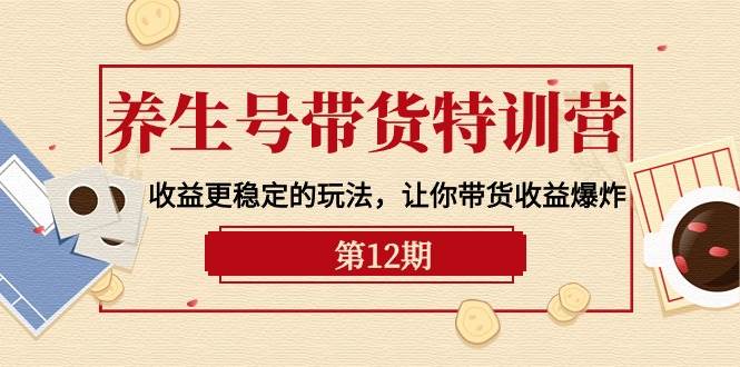 養生號帶貨特訓營【12期】收益更穩定的玩法，讓你帶貨收益爆炸-9節直播課