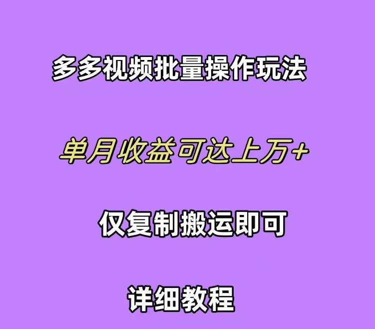 拼多多視頻帶貨快速過爆款選品教程 每天輕輕松松賺取三位數傭金 小白必...