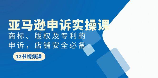 亞馬遜-申訴實戰課，商標、版權及專利的申訴，店鋪安全必備