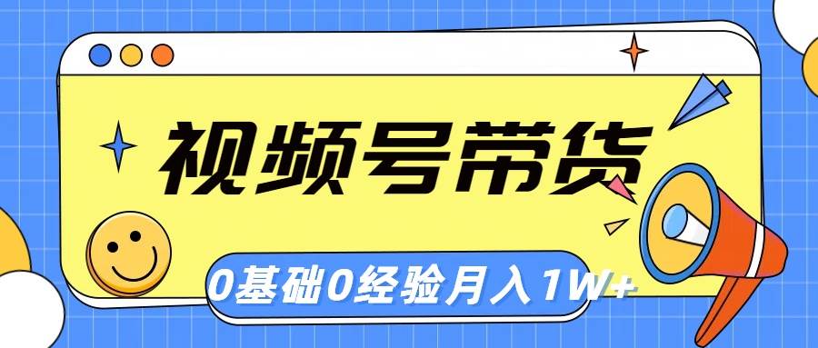 視頻號輕創業帶貨，零基礎，零經驗，月入1w+