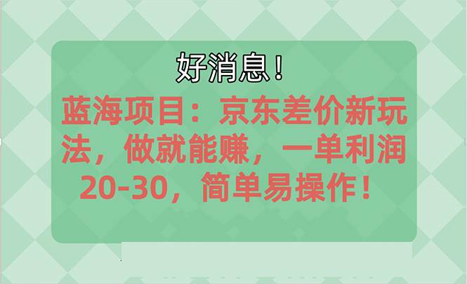 越早知道越能賺到錢的藍海項目：京東大平臺操作，一單利潤20-30，簡單...