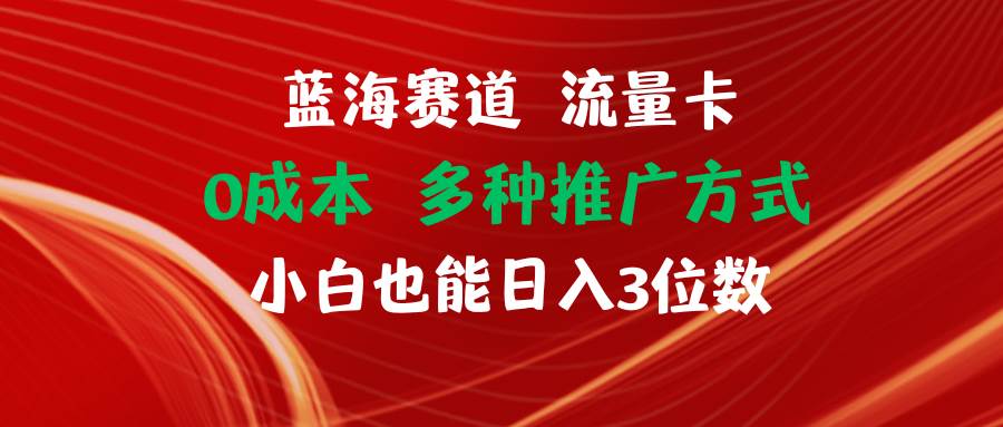 藍海賽道 流量卡 0成本 小白也能日入三位數