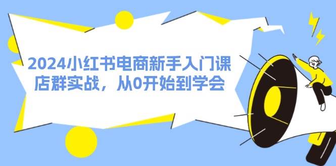 2024小紅書電商新手入門課，店群實戰，從0開始到學會（31節）